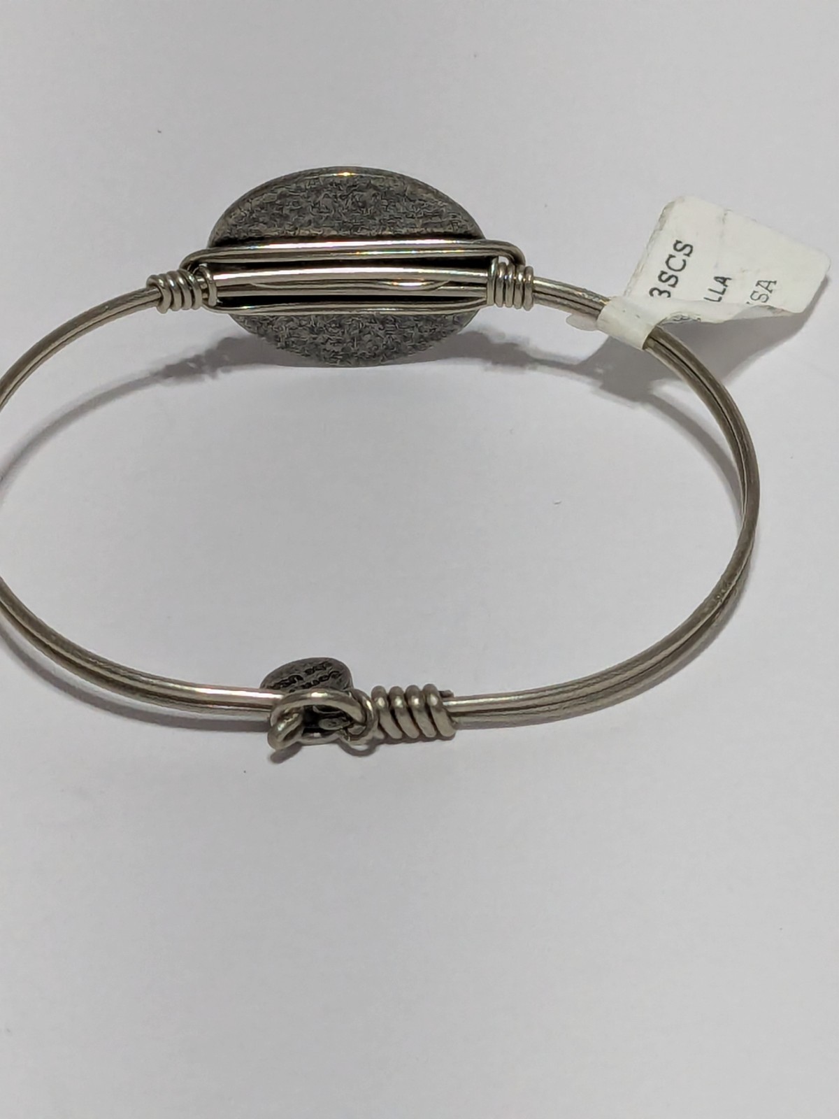 NWT Luca And Stella South Carolina State Outline Silver Tone Wire Bracelet 6.25″