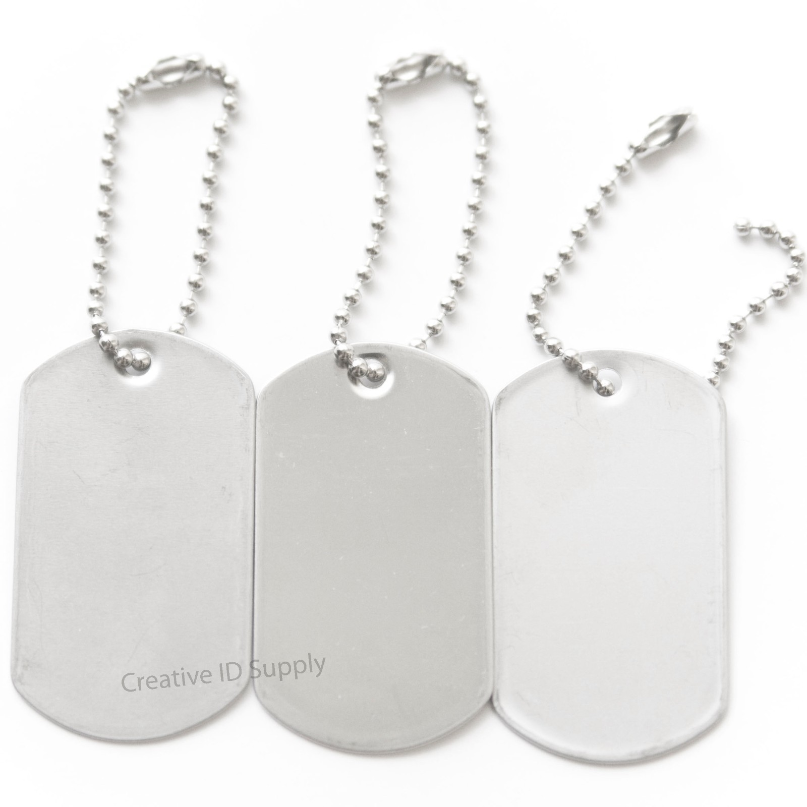 WHOLESALE 100 200 500 1000 BLANK DOG TAG STAINLESS STEEL MILITARY SPEC+ KEY TAGS