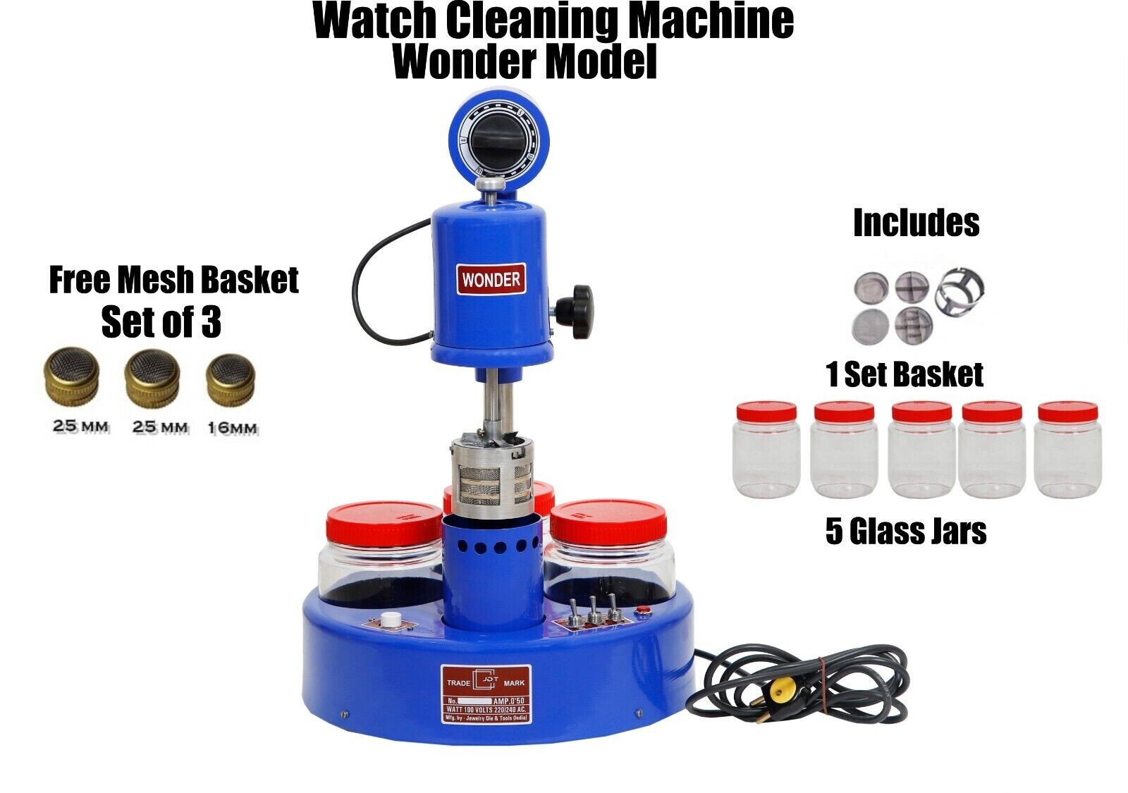 Watch Cleaning Machine Wonder 110 Watt/Volts – Wonder Watch Cleaning Machine