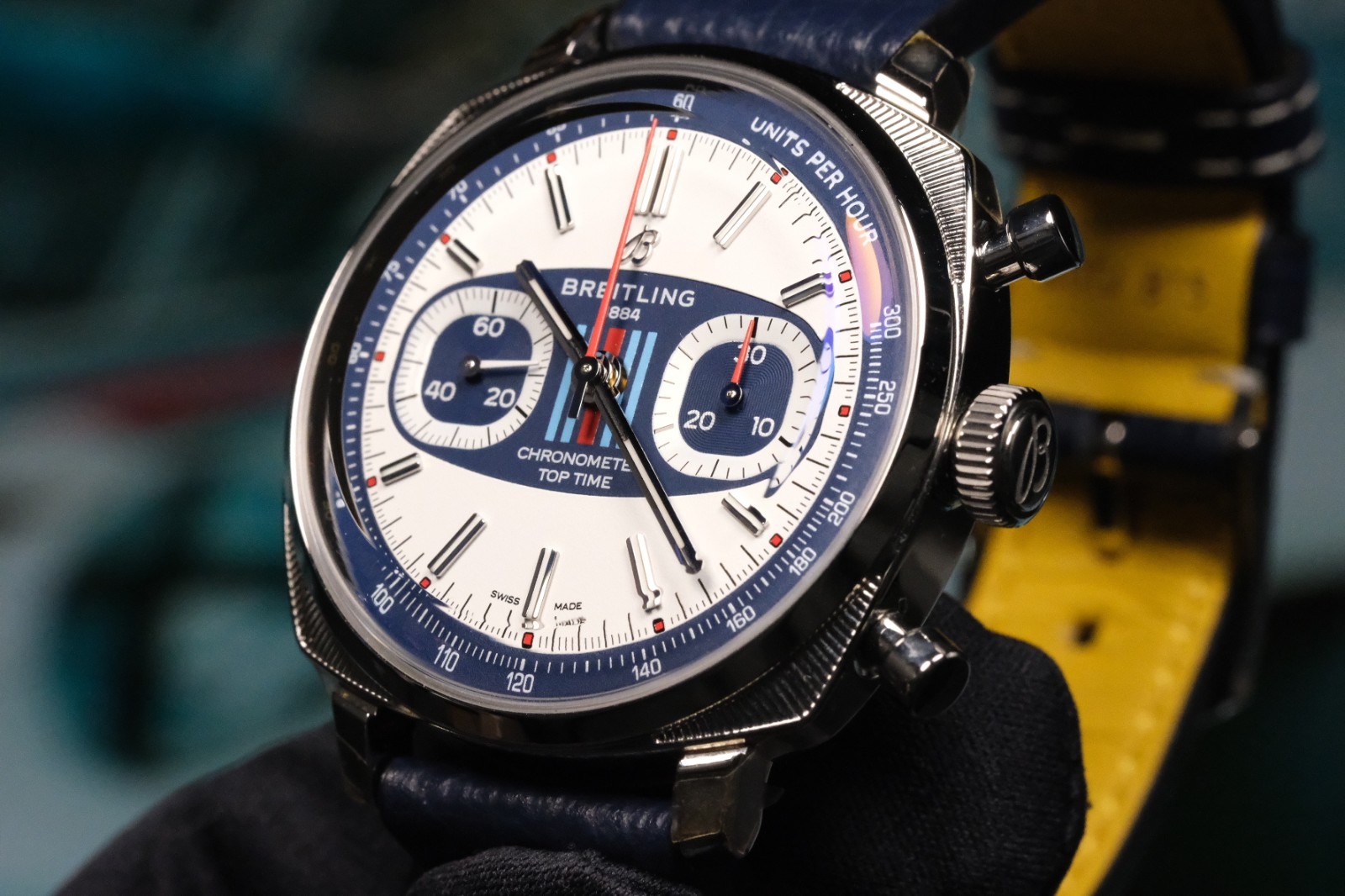Breitling Top Time B01 Martini Racing Steel White 38mm AB01772A1G1X1 Full Set