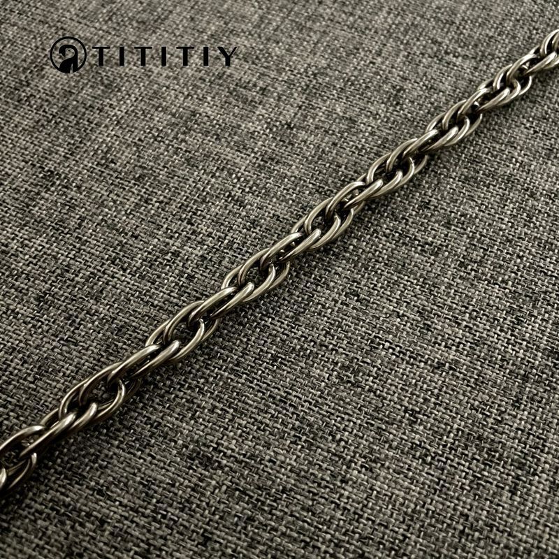 New Pure Titanium Necklace Twisted Shape Width 7mm Be Antiallergic Personality