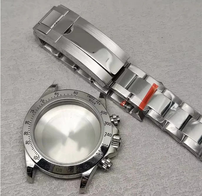 Watch Repair Polished Steel Chronograph Case Bezel For Caliber 7750 Movement