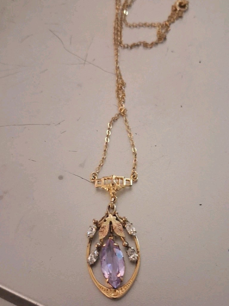 Beautiful Black Hills 12k Gold Gold Filled Amethyst Necklace