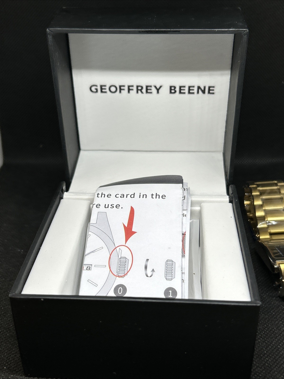 Men’s Watch Geoffrey Beene GB8052GU Quartz Blue Dial New Bracelet Rectangle