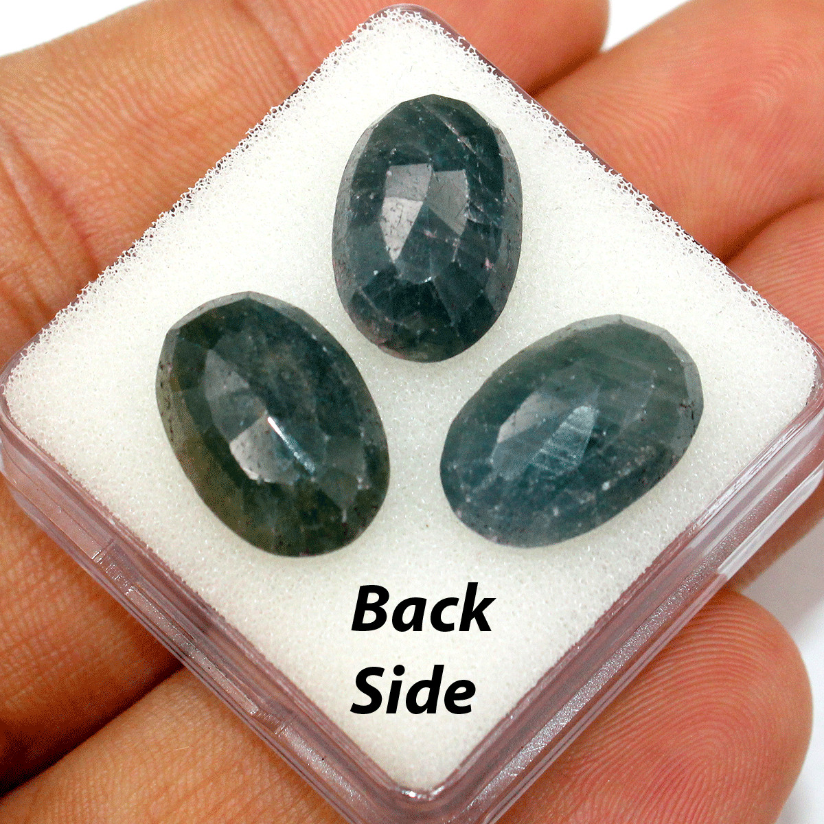 3 Pcs Madagascar Natural Blue Sapphire 15.4mm-15.7mm Oval Faceted Cut Gemstones