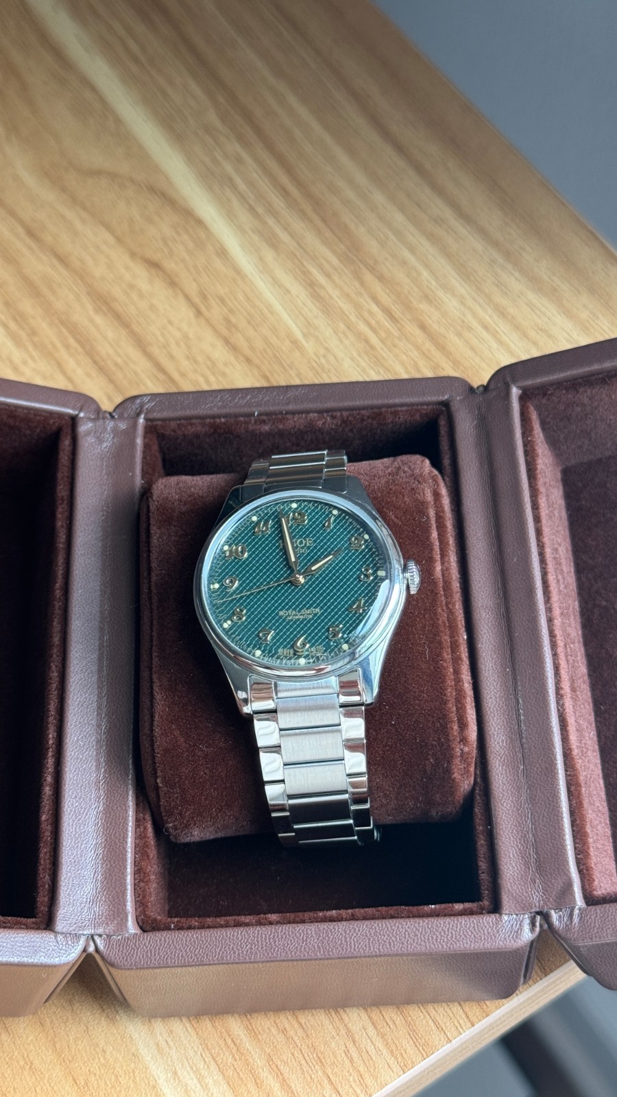 Kuoe Royal Smith 90-006 Green Waffle Dial 35mm Discontinued/sold Out
