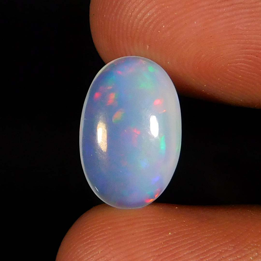 3.60Cts. Natural Play of Color Ethiopian Opal Oval Cabochon Reiki Gemstone