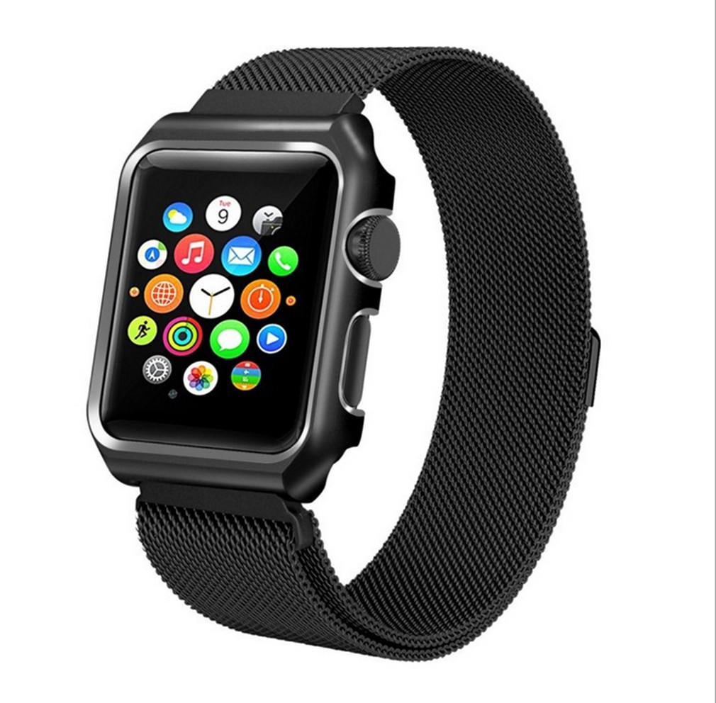For Apple Watch Series 4 Milanese Stainless Steel Watch Band Strap 40 / 44mm