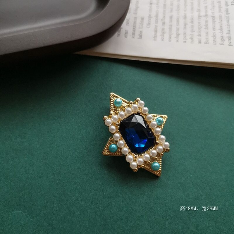 Rhinestone Brooches For Resin Pendant Jewelry Vintage Flower Casual Brooch Pins