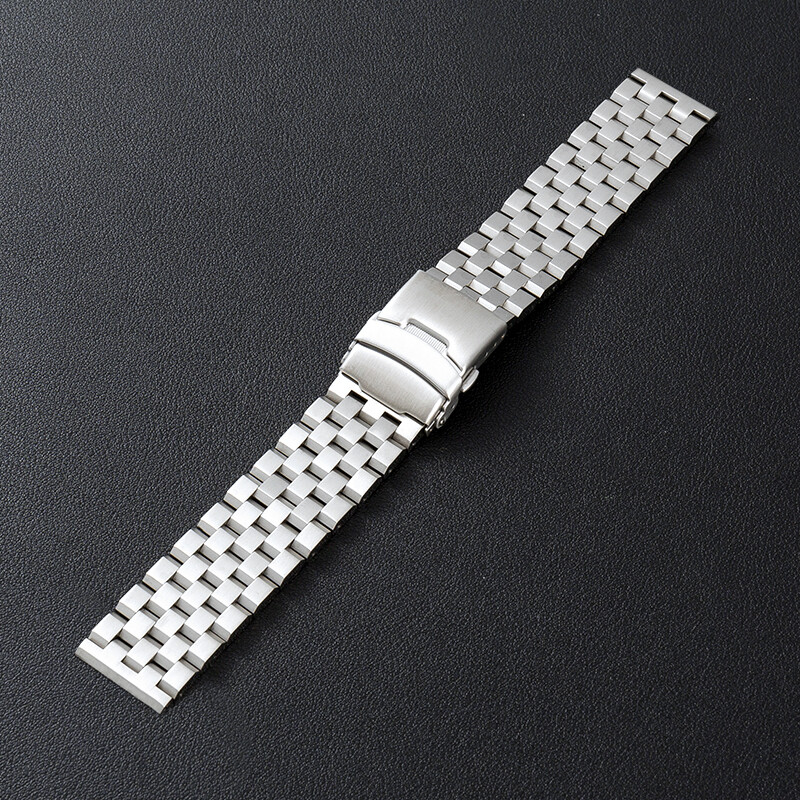 Men’s 18 20 22 24 26mm Brushed Heavy Bracelet Stainless Steel Watch Band Strap