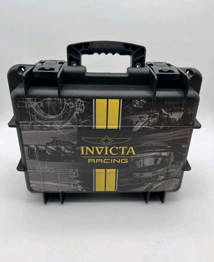 Invicta 8-Slot Dive Impact Watch Case, Racing Team, SKC Black (DC8RT-SKCBLK) NEW