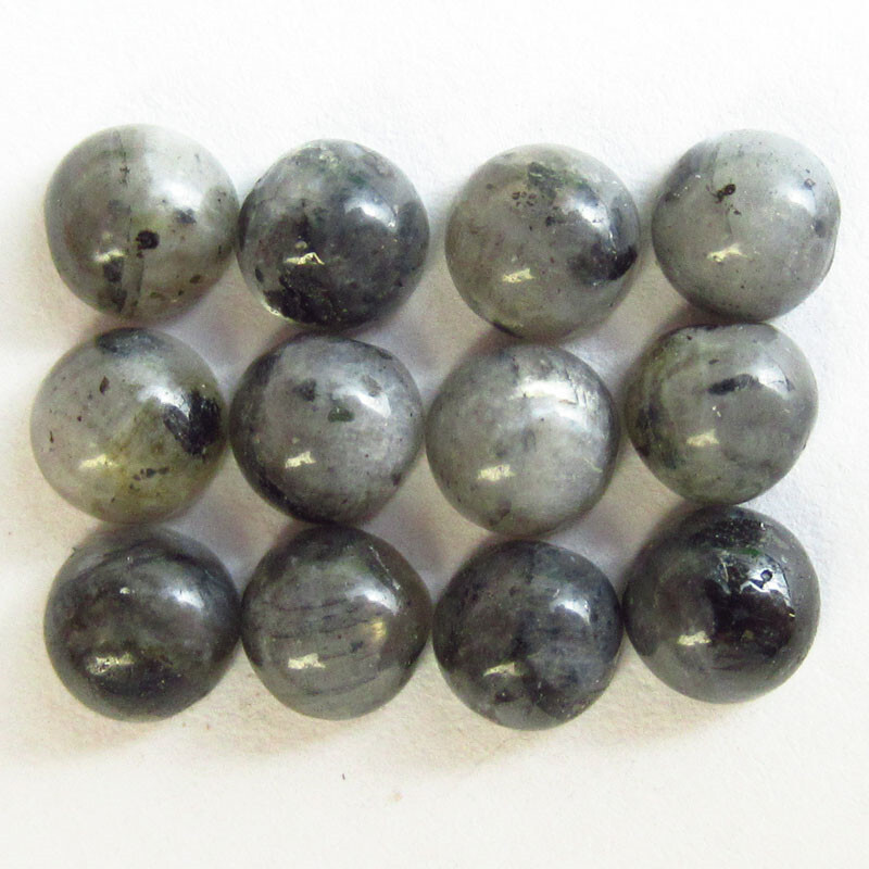 12Pcs 4x2mm Natural Larvikite Round Cab Cabochon B65886