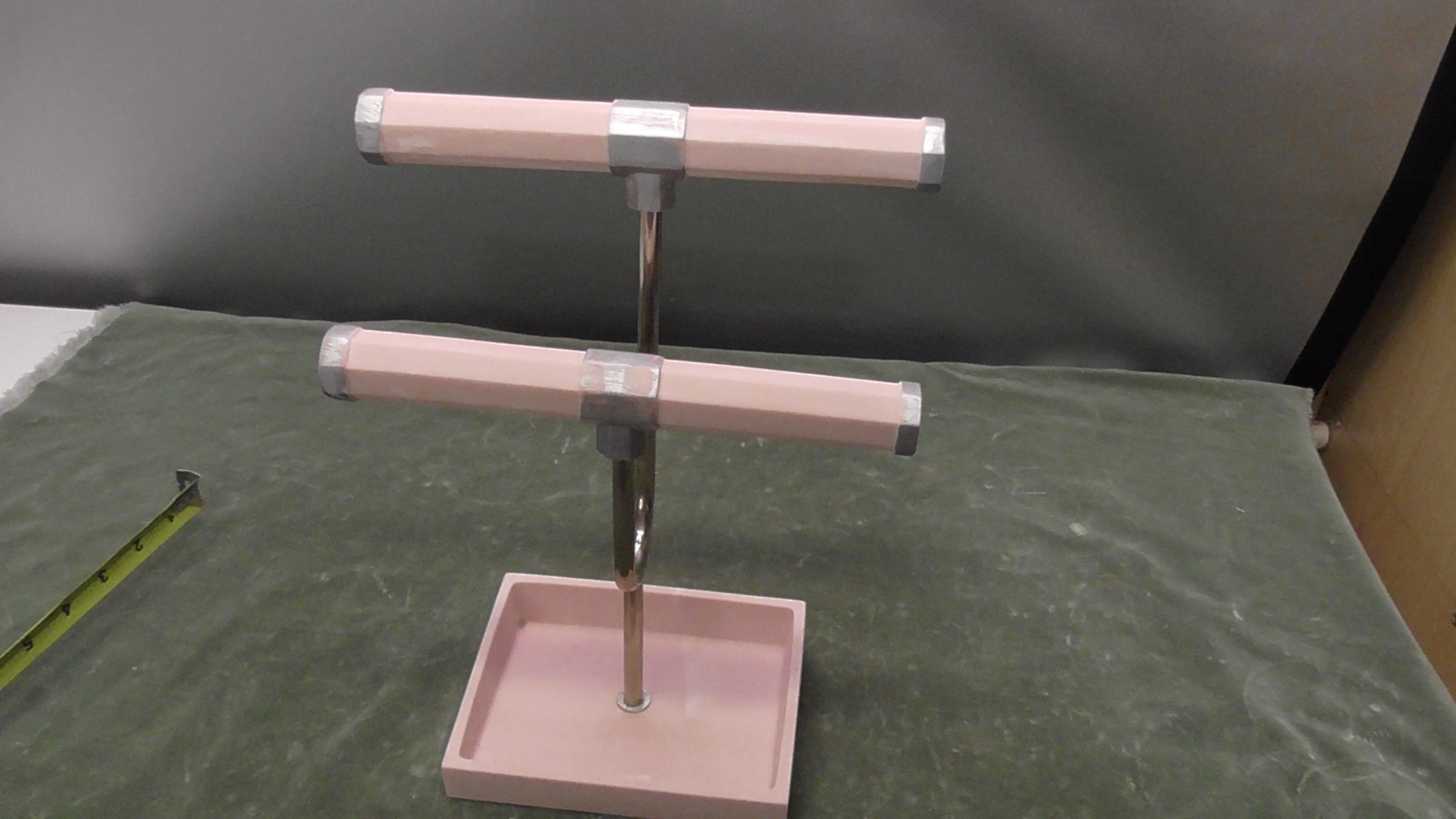 2 Tier Necklace Bracelet Holder Stand Multi-Use Jewelry Display Organizer pink