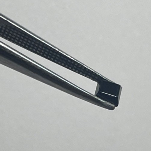 FIVE (5) PIECES BLACK ONYX 4 MM SQUARE FLAT AS PICTURED BELOW WHOLESALE!!!