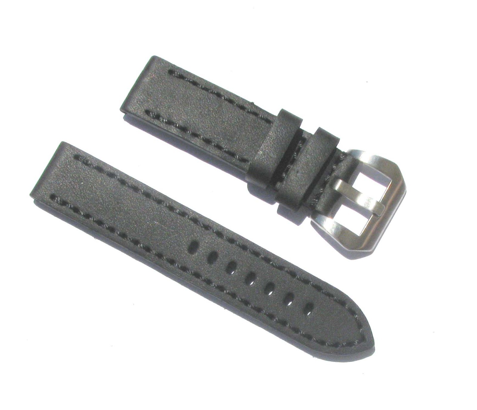 22mm Heavy Duty Extra Thick Watch Band Black Brown Tan Beige with 2 Spring Bars