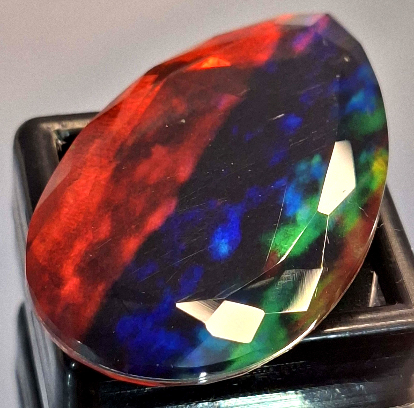 58-60 Ct Awesome Doublet Ammolite Pear Cut Natural Loose Gemstone RK1027