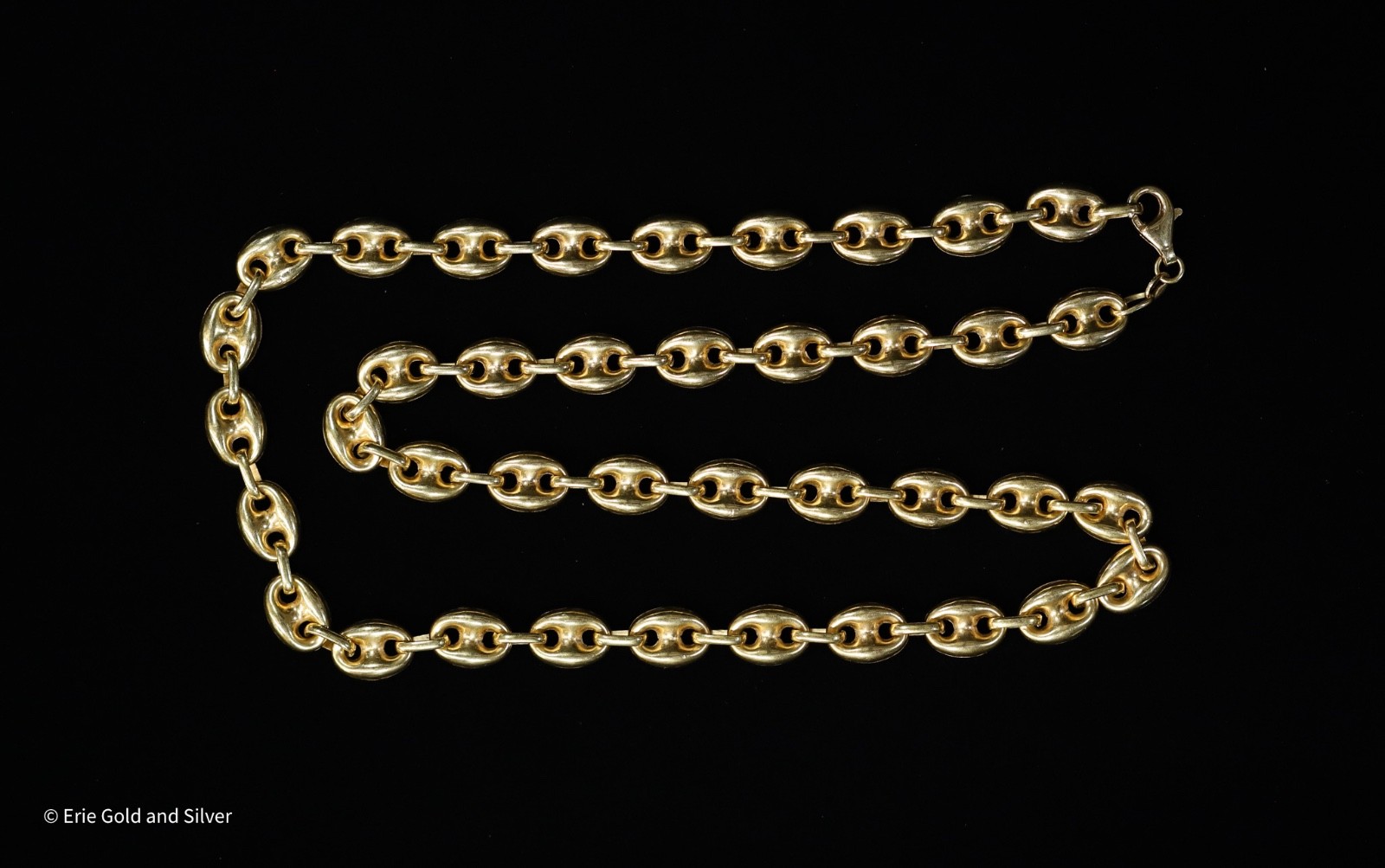 9.2mm Puffed Gucci Link 24″ 18K Yellow Gold Chain 47.80 Grams – HEAVY!