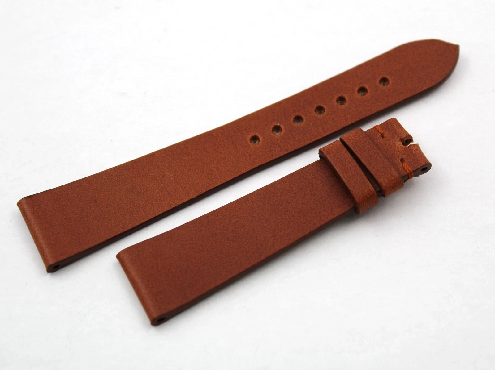 Brown leather watch strap 20/16mm made with excellent leathers Made Italy