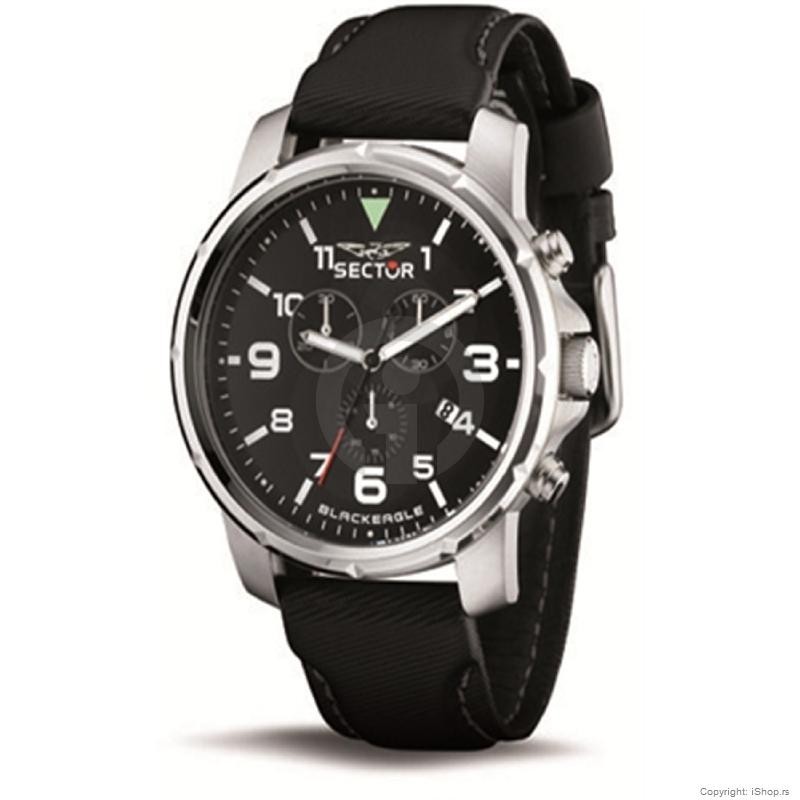 SECTOR MEN’S BLACK CHRONOGRAPH SPORT WATCH BLACK EAGLE DATE WATCH