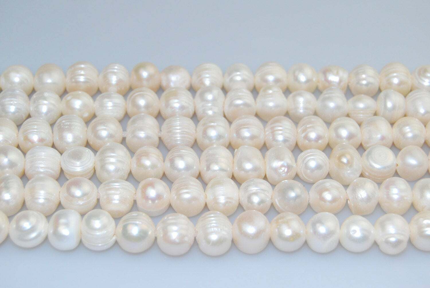 2.0mm Hole Fresh Water Pearl Potato Shape Beads 8mm 10mm 12mm 13mm 13″ Strand
