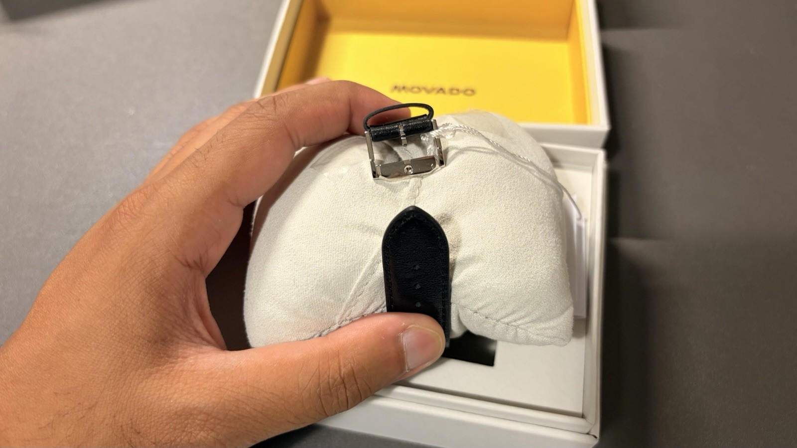 MOVADO Watch Museum Classic Black Dial Sapphire Crystal Stainless Steel w/Box