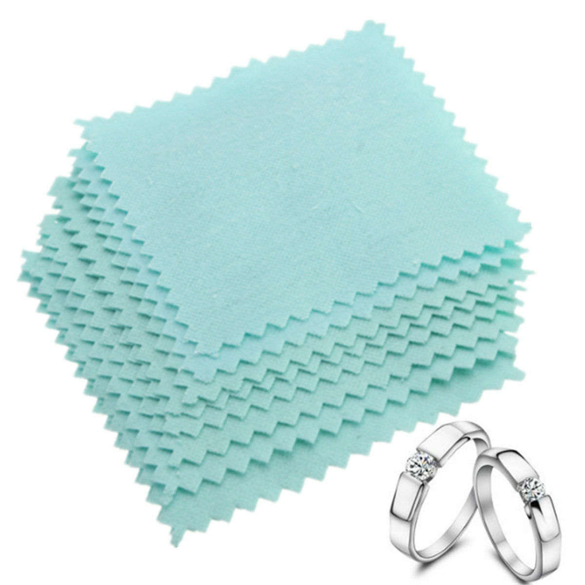10-100xClean Polishing Cloth for Sterling Silver Golds Platinum Jewelry Anti Dus