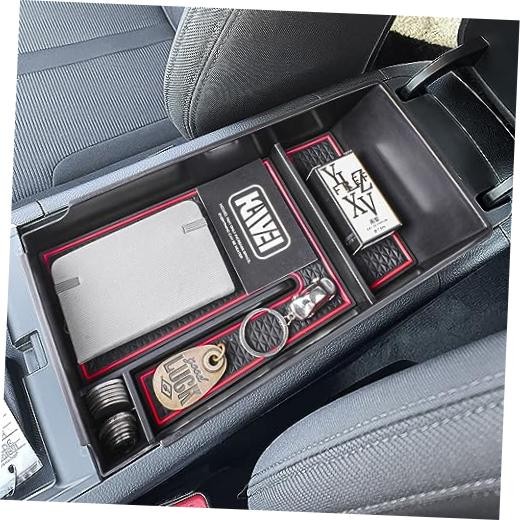 Center Console Organizer Compatible with 2021 2022 2023 2024 2025 2026 Kia red