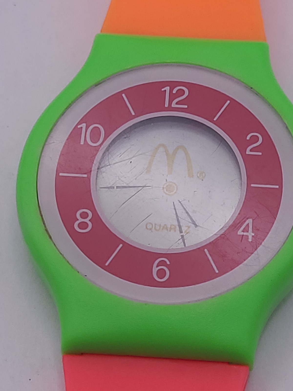 McDonald’s Neon Color DIGITAL HANDS Watch 1989 VINTAGE WORKING NEW BATTERY