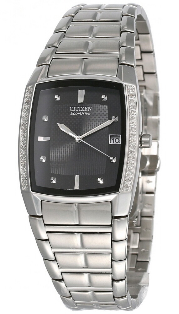 CITIZEN Eco-Drive Black Dial SS Men’s Watch BM6640-57E