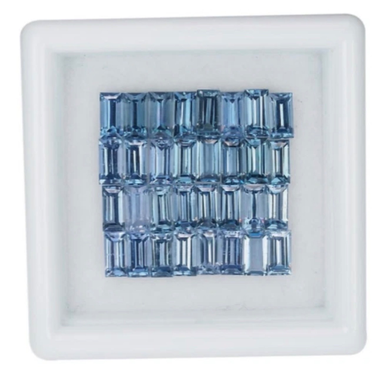 4×2 mm 100% natural Top qulaity metallic blue spinel baguette shape 2cts