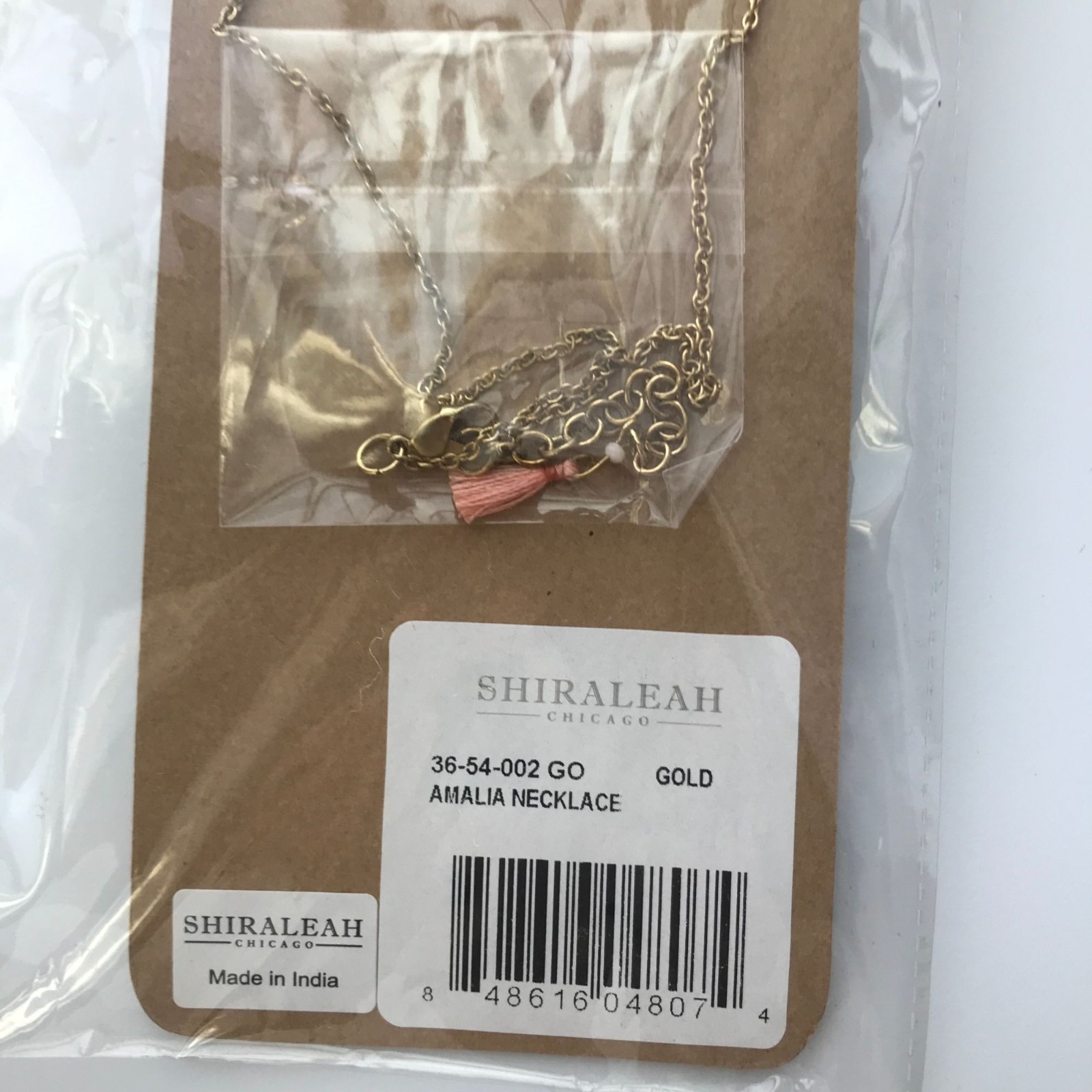 NWT Anthropologie Boho Festival Jewelry Orange Beaded Tassel Necklace Whimsical
