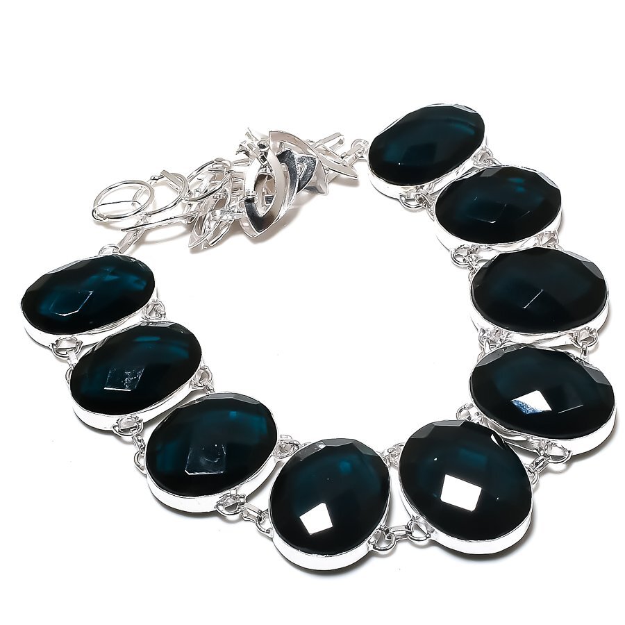 Apatite Oval Shape Gemstone Necklace Handmade Handmade Chain Jewelry 18″ DN 6880