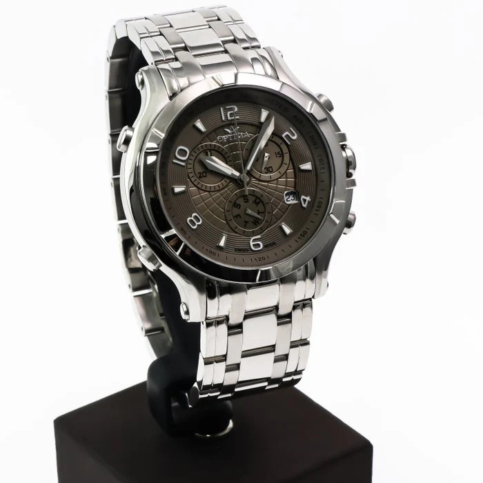 Optima – Swiss Chronograph Watch – OSC301-SS-2 Quartz Chronograph 47 mm