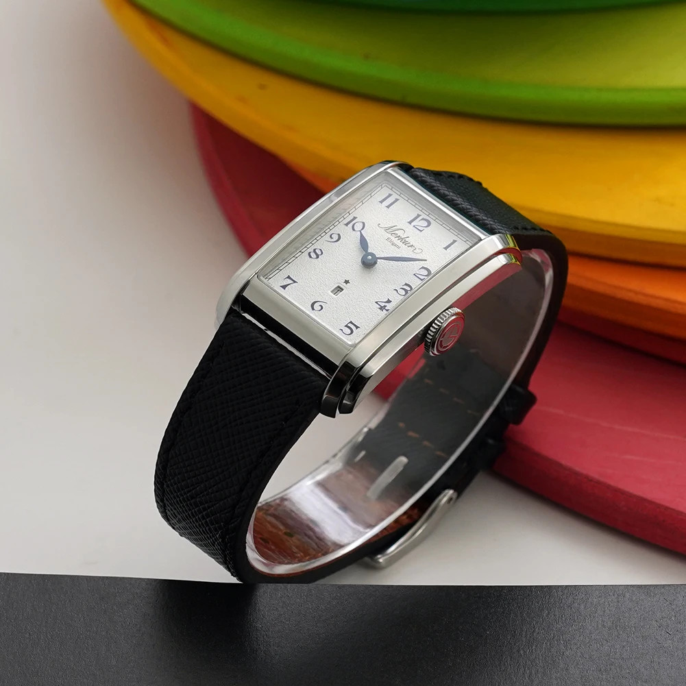 MERKUR NH05 Rectangle Retro Casual Watch for Men Business LEVEE Series Automatic