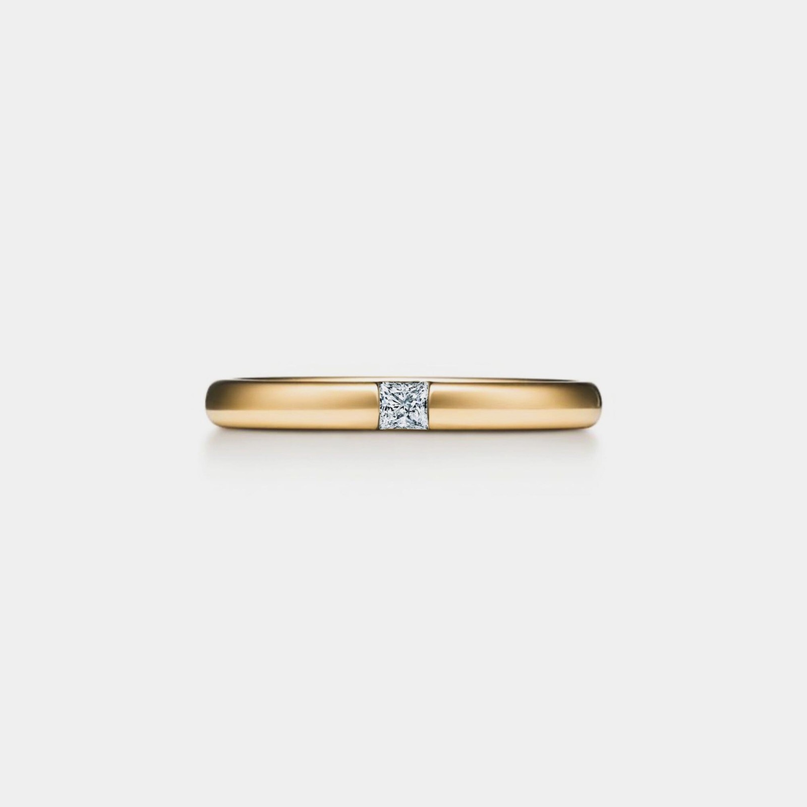 Princess-Cut Moissanite Wedding Band Ring in 925 Sterling Silver
