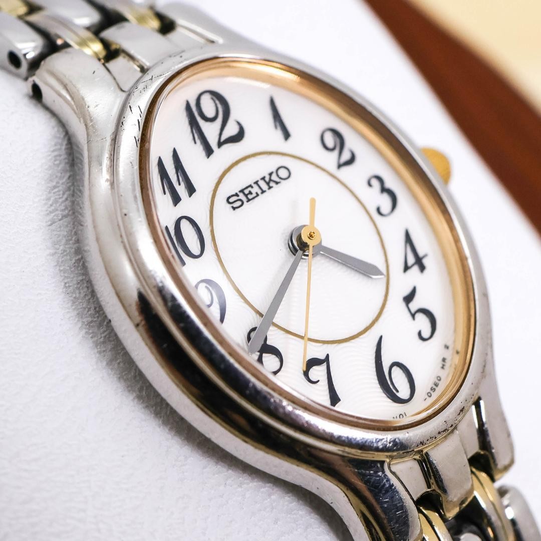 Working SEIKO Oval Stainless Steel Ladies’ Watch, New Battery, Model 3146