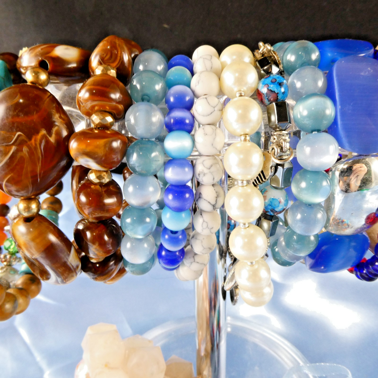 Lot of 20 Stretch Bracelets Expansion Colorful Fun to Wear Beaded Fits All Sizes