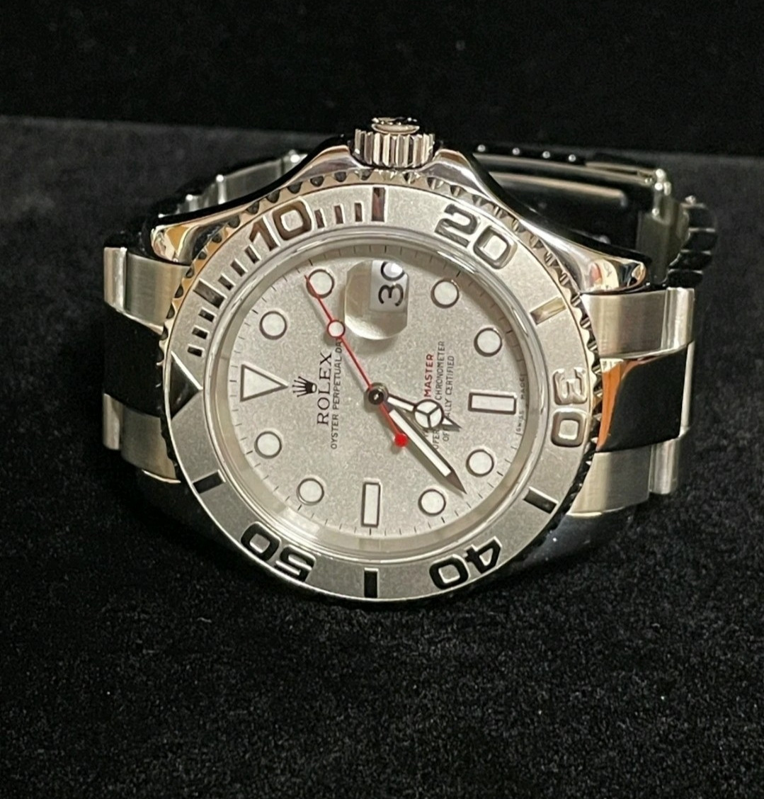 Rolex Yacht Master Oyster Perpetual Date Watch 40mm Platinum Automatic Men 16622