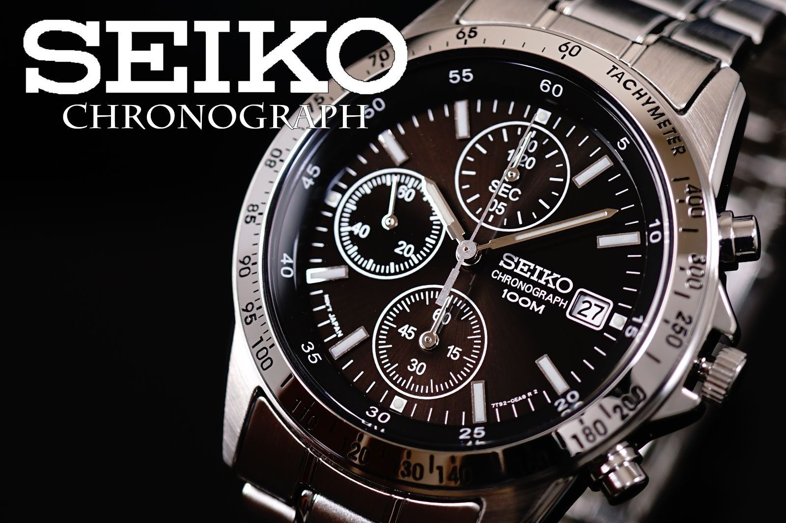SEIKO Wristwatch Reverse Import Model Quartz Battery Operated Brand New Chronogr