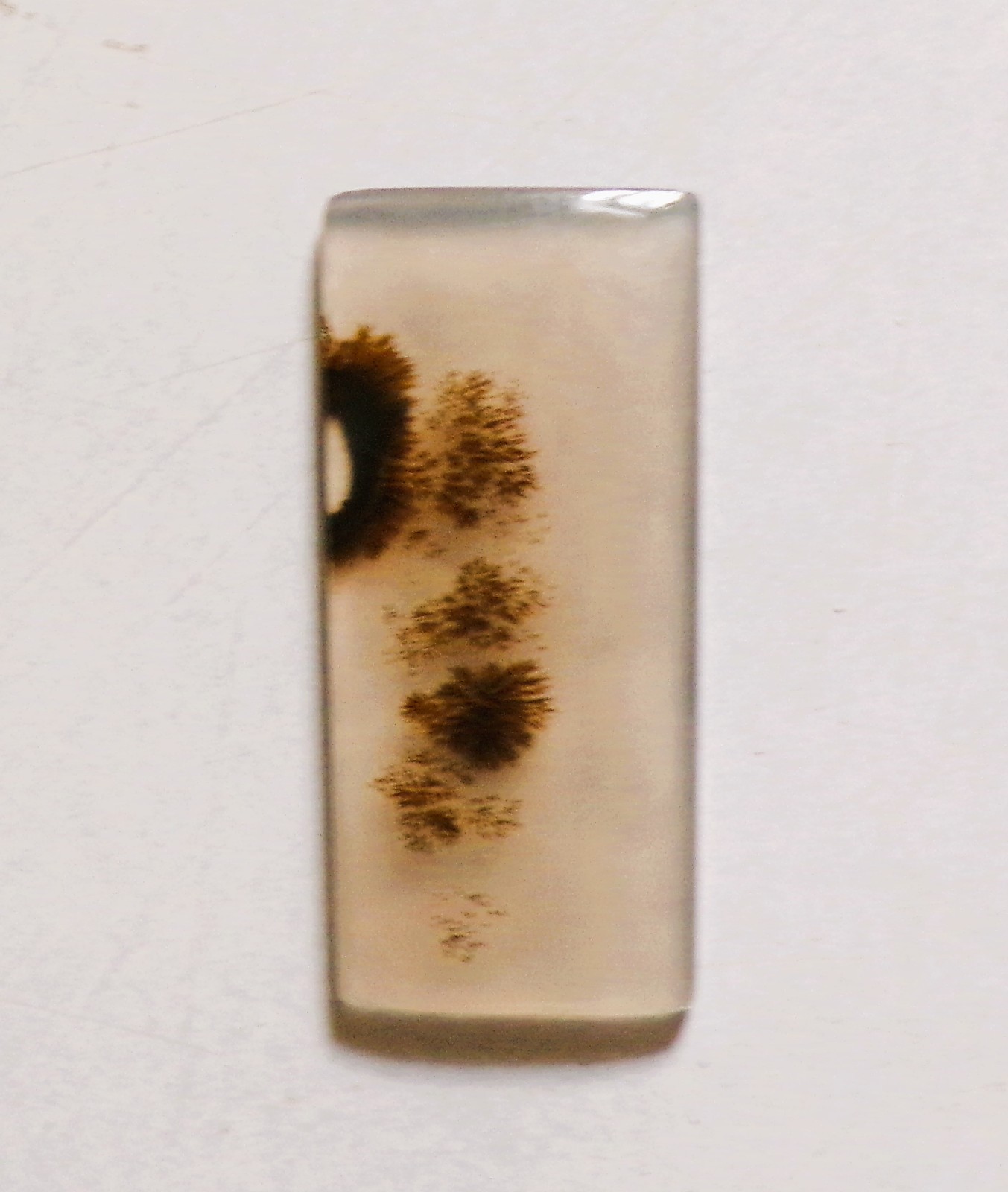 9.05 Cts Natural Shazar Dendritic Agate Cabochon Loose Gemstone 27X13X2.4MM 39