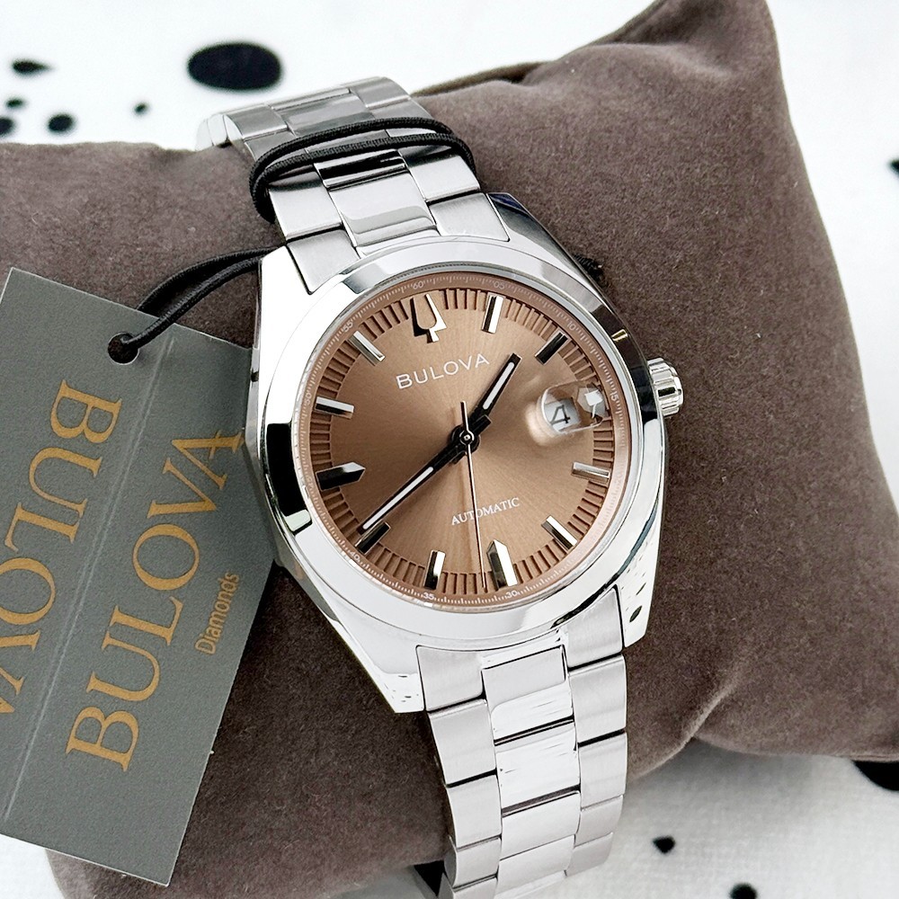 Bulova 96B470 Surveyor 39mm Brown Dial Stainless Steel Automatic Men’s Watch