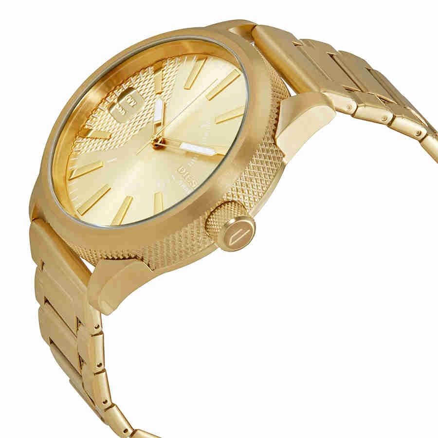 Diesel DZ1761 Rasp Gold Dial 53 mm x 46 mm Men’s Watch New