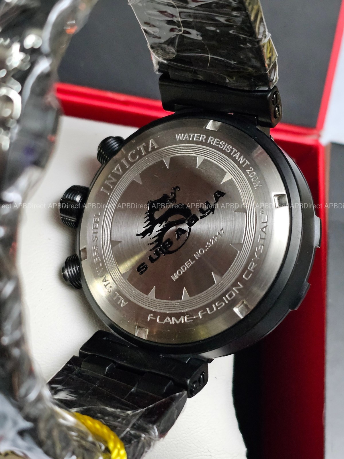 Invicta – SUBAQUA – Chronograph Black Yellow LUME Flame-Fusion Mens watch