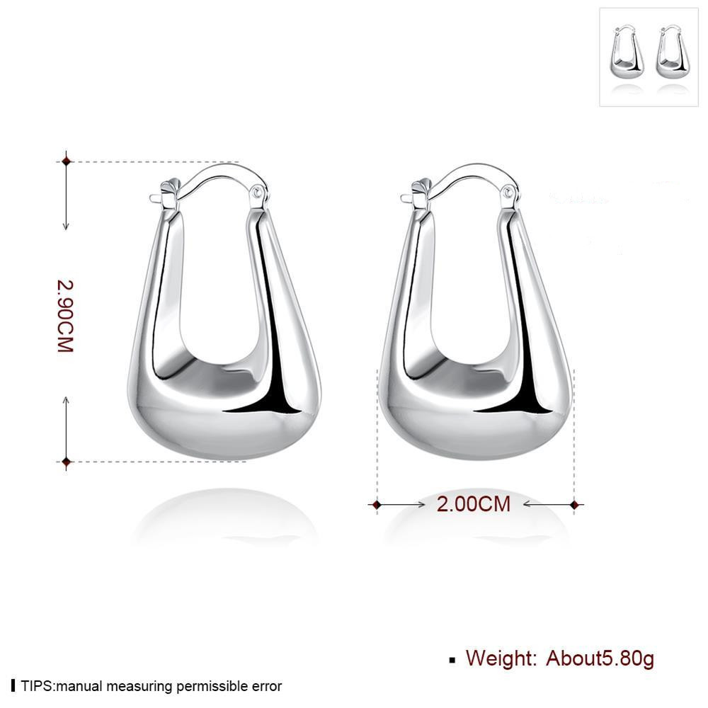Womens 925 Sterling Silver Elegant Handbag Purse Shaped Hoop Earrings #E191