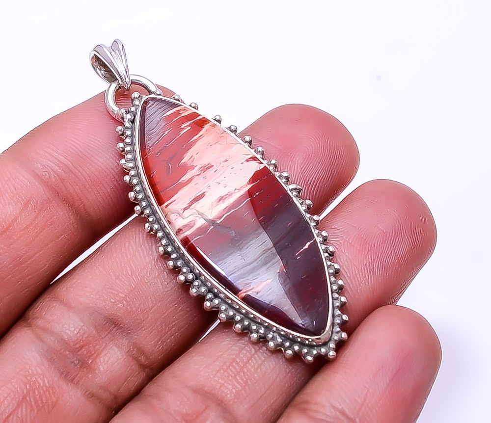 Snake Skin Jasper -Australia 925 Sterling Silver Pendant 2.11″ P30 Gift for her