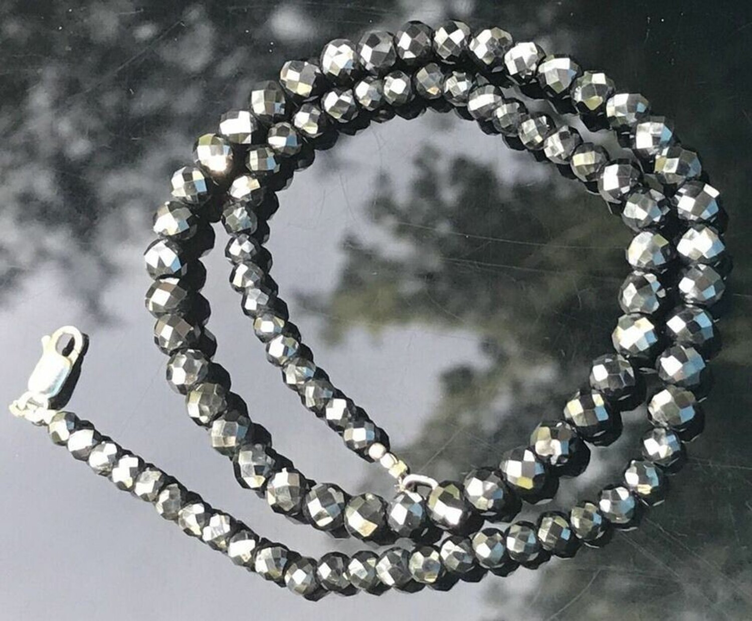 Mother’s Day Gift 67 Ct Black Round Cut Lab Grown Statement Necklace 925 Silver
