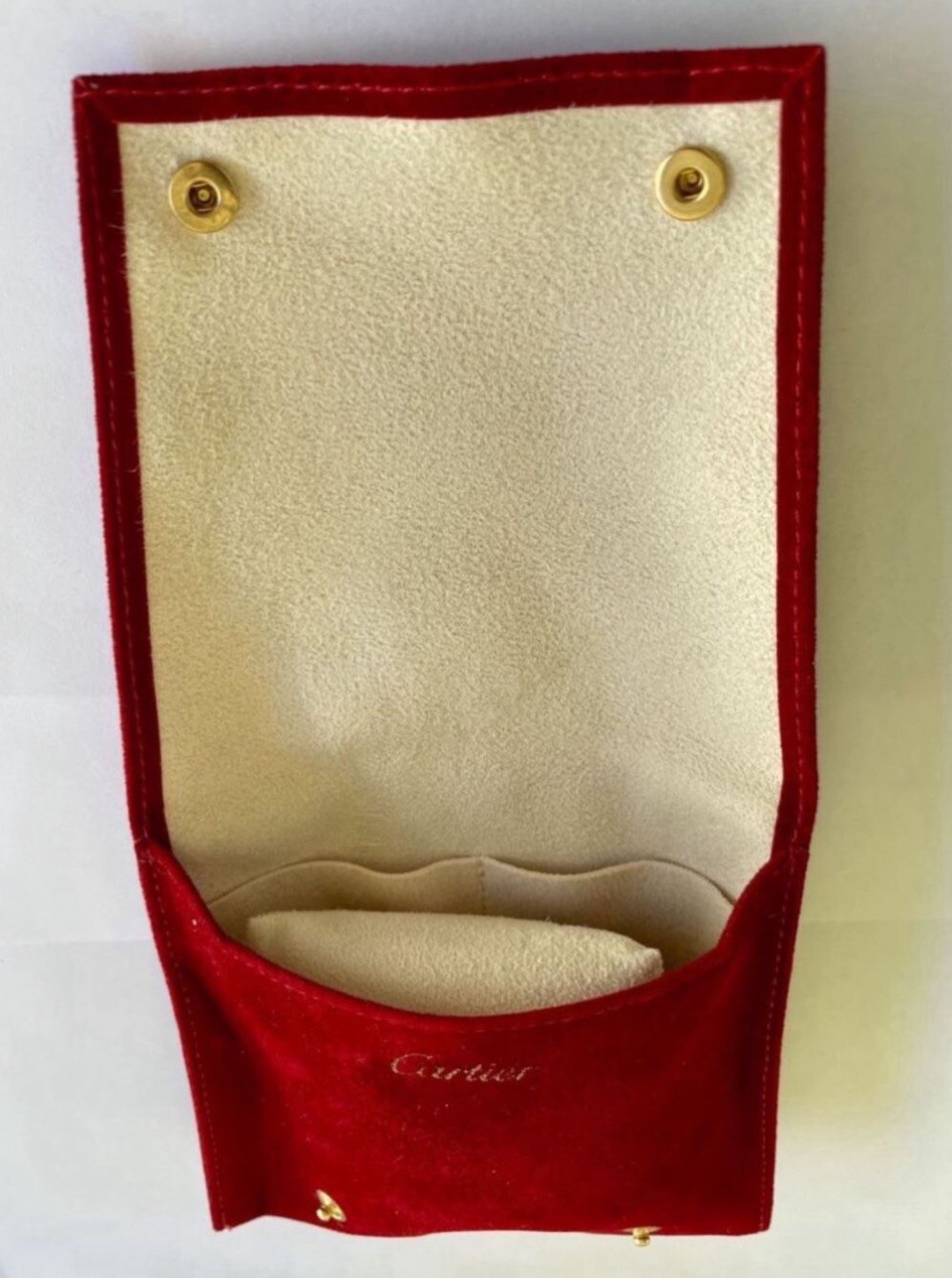 Cartier Case Box Pouch Travel Watch Pouch Leather New Old Stock Made Spain Case