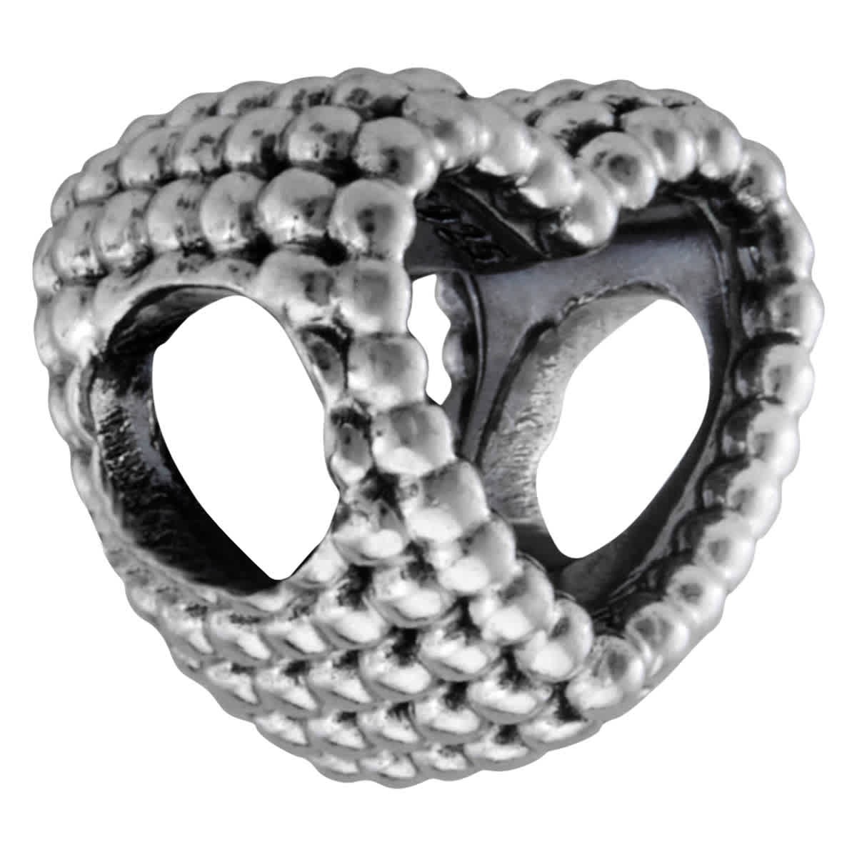 Pandora Sterling Silver Beaded Open Heart Charm