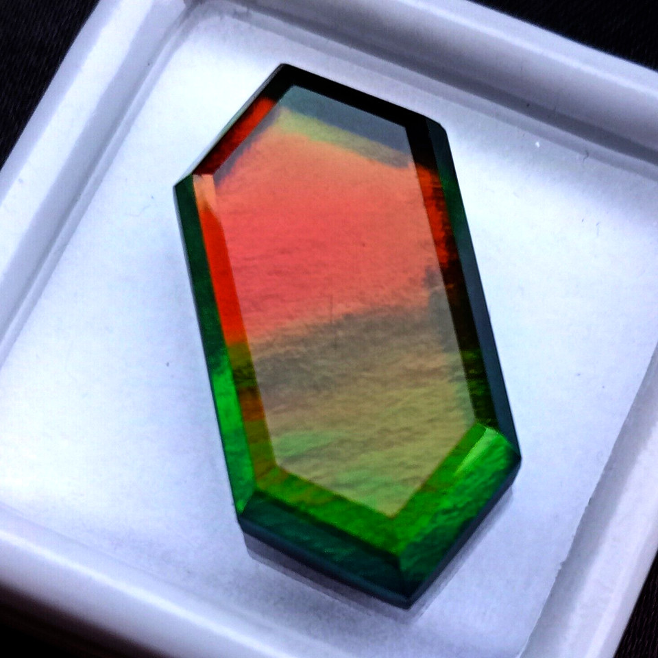 Excellent Aurora Fire Opal Fancy Cut 25-27Ct Natural Gemstone Certified