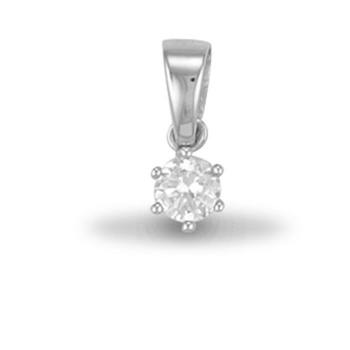 Pendant Sterling Silver Solitaire Womens Jewellery